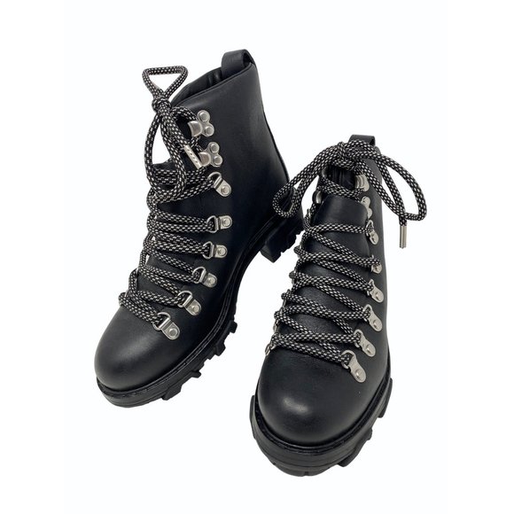 Rag & Bone Womens US size 5.5/  EU 36 Leather Shiloh Hiker Lace-up ankle boots - Picture 1 of 11